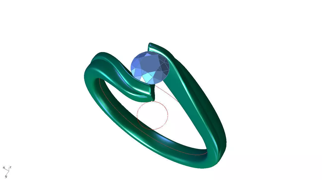 ETERNAL RING ZDR04-25CT 3D print model_5