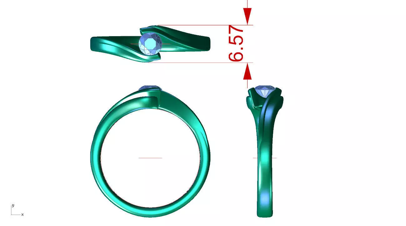 ETERNAL RING ZDR04-25CT 3D print model_6