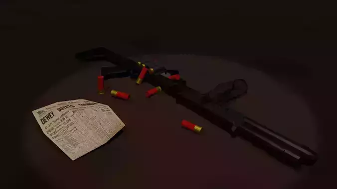 Low poly Tactical Shotgun 