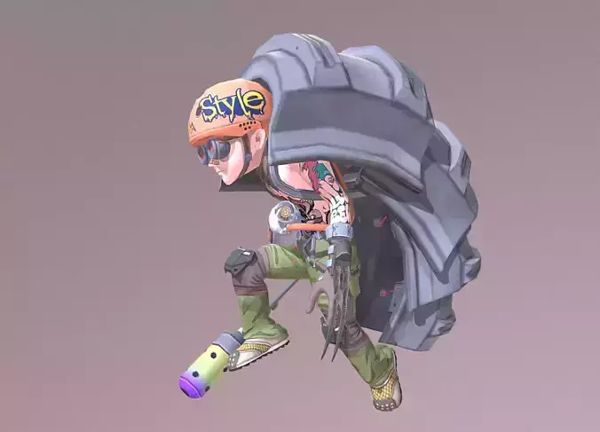 CYBORG BOY URBAN WARRIOR Jumpp Roll Attack