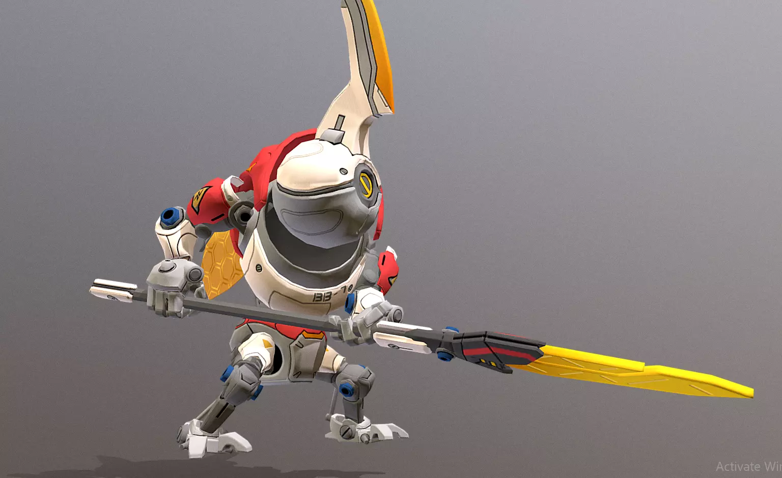 CYBORG-BEETLE-ROBOT Spear Slamming 3D model_1