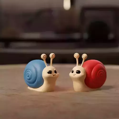CUTE SNAIL KEYCHAIN VERSION