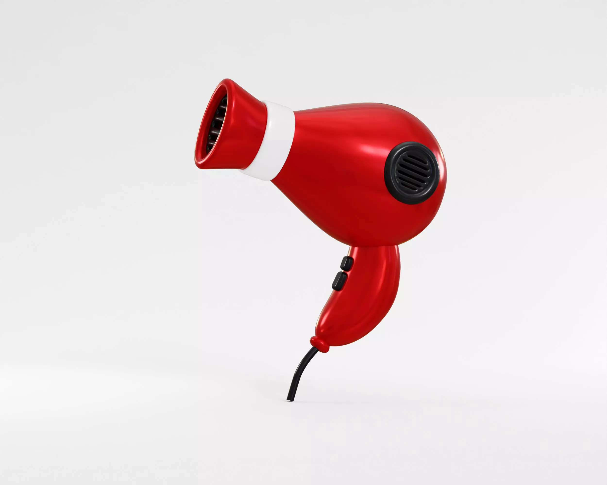 Hair Dryer Low-poly 3D model