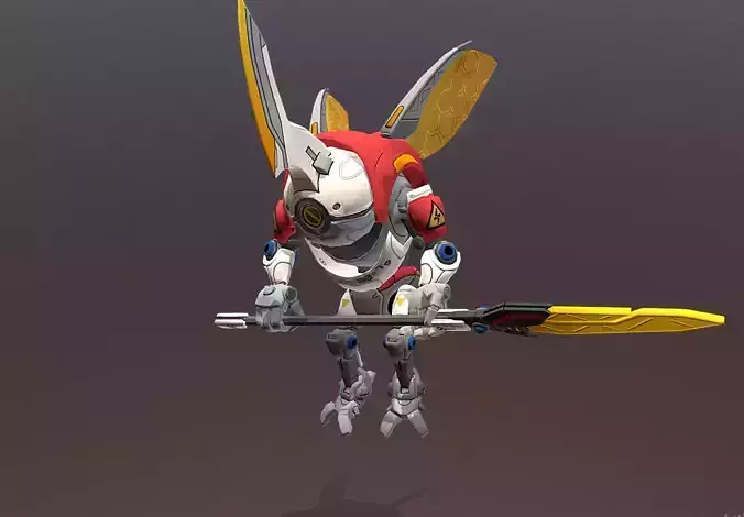 CYBORG-BEETLE-ROBOT Aerial Whirl Wind Attack 3D model