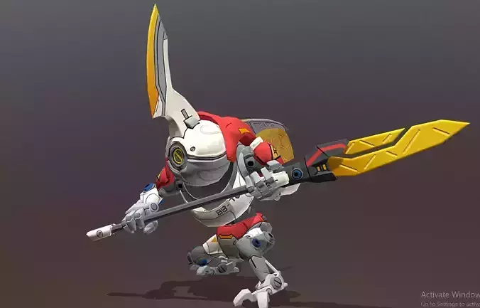 CYBORG-BEETLE-ROBOT Spear Wind Mill Attack