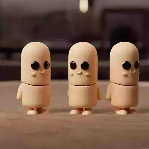 CUTE FINGER FLEXI ARTICULATED KEYCHAIN VERSION