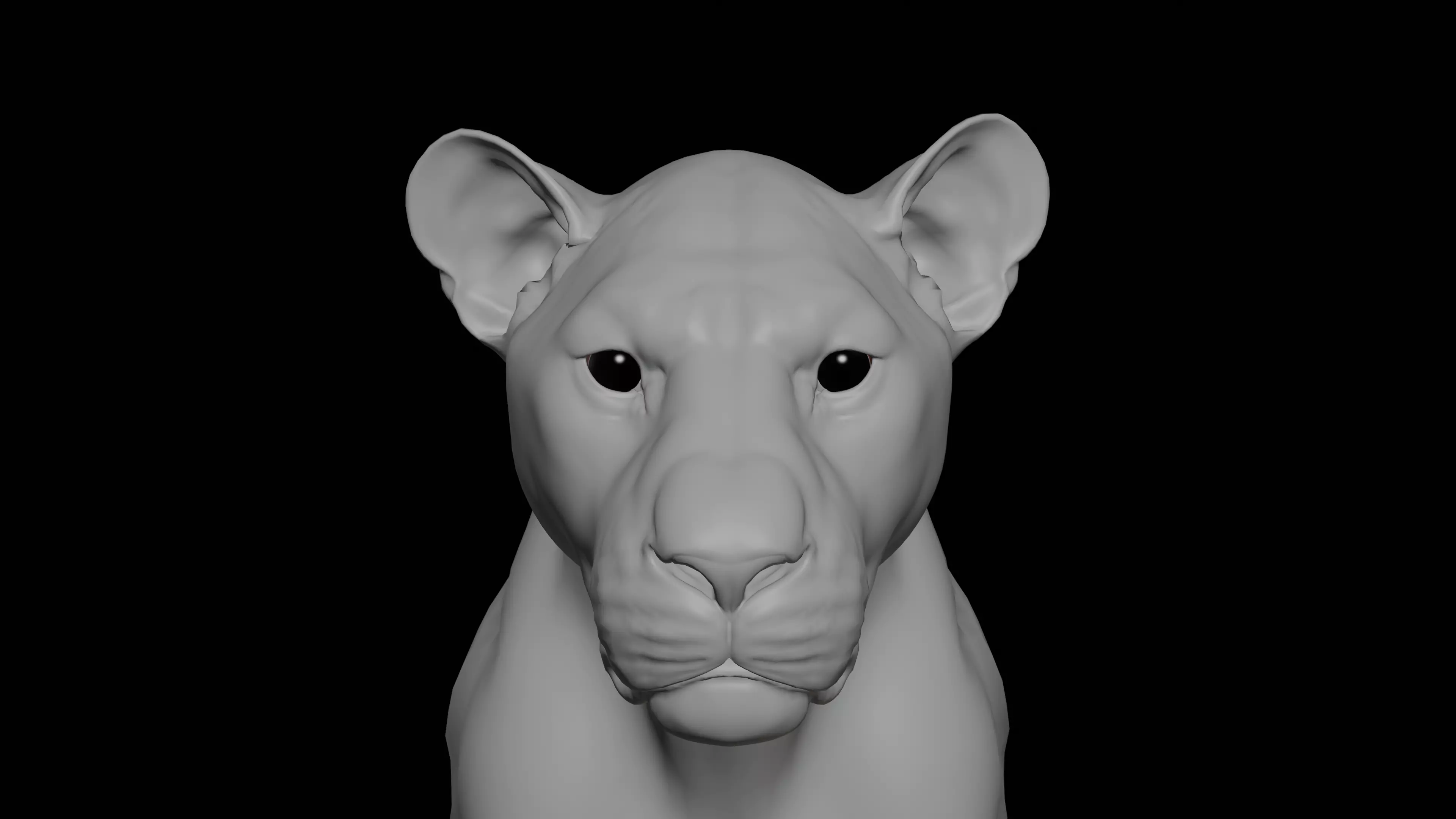 Realistic Lioness 3D Model Low-poly 3D model_1