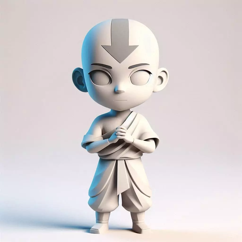 Abstract Avatar Aang 3D print model_0