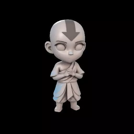 Abstract Avatar Aang 3D print model_2