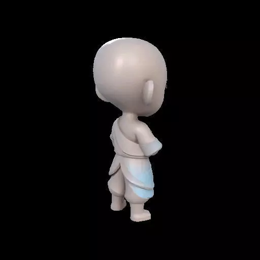 Abstract Avatar Aang 3D print model_4