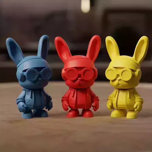 STYLISH BUNNY  KEYCHAIN VERSION