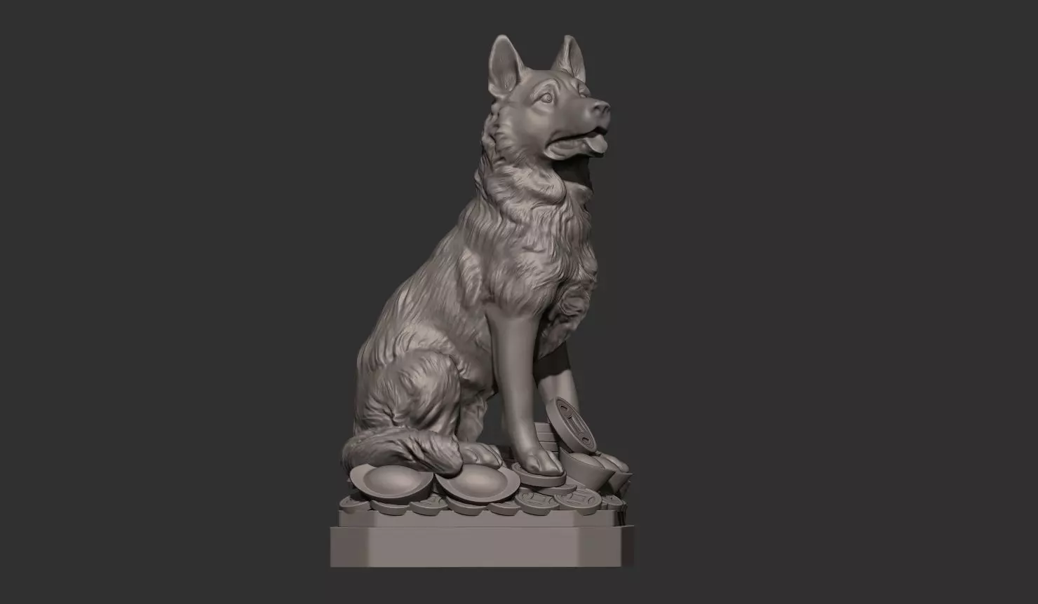 Zodiac Dog 3D Model 3D print model