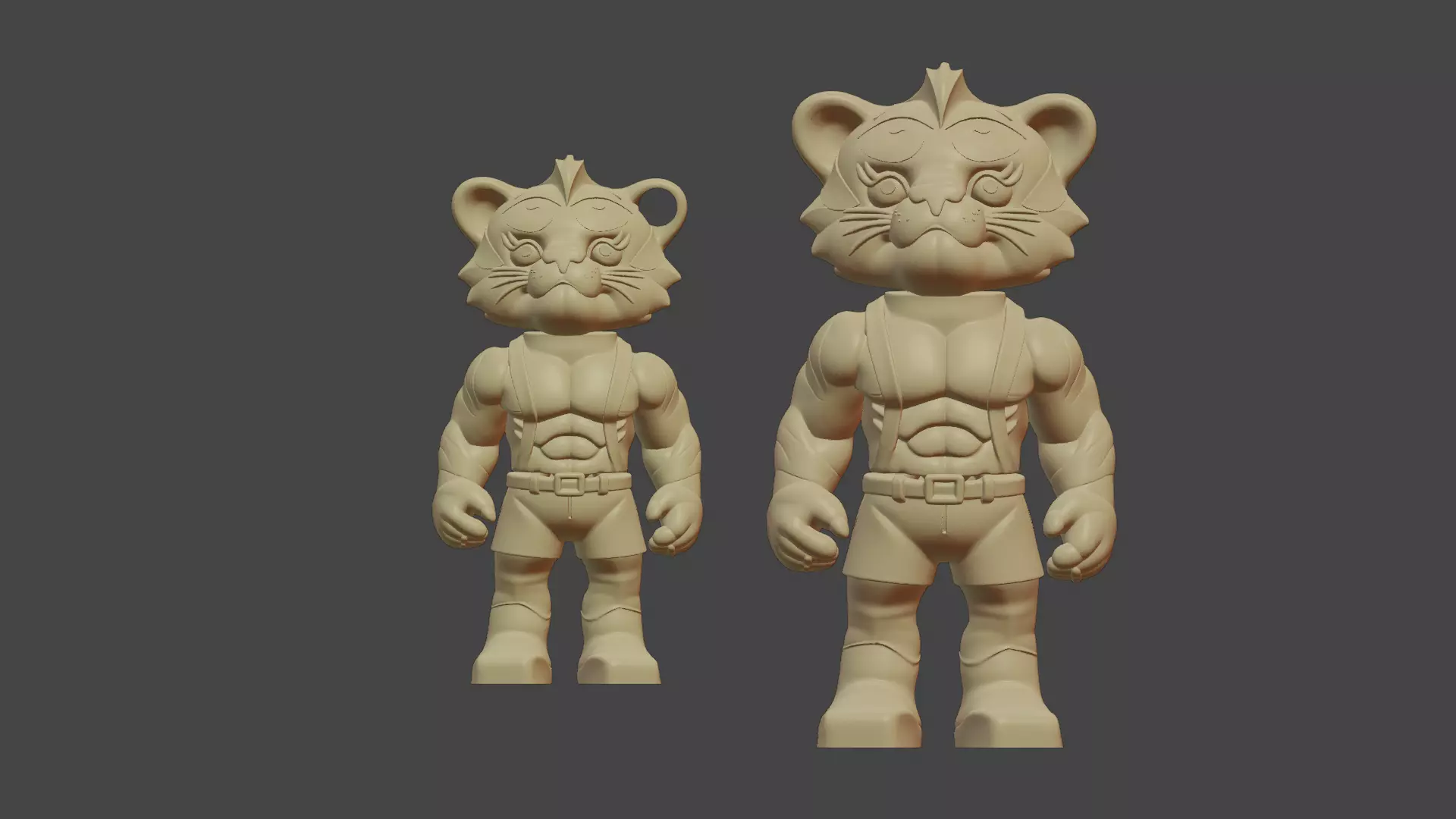 FIGHTER TIGER KEYCHAIN VERSION 3D print model_2