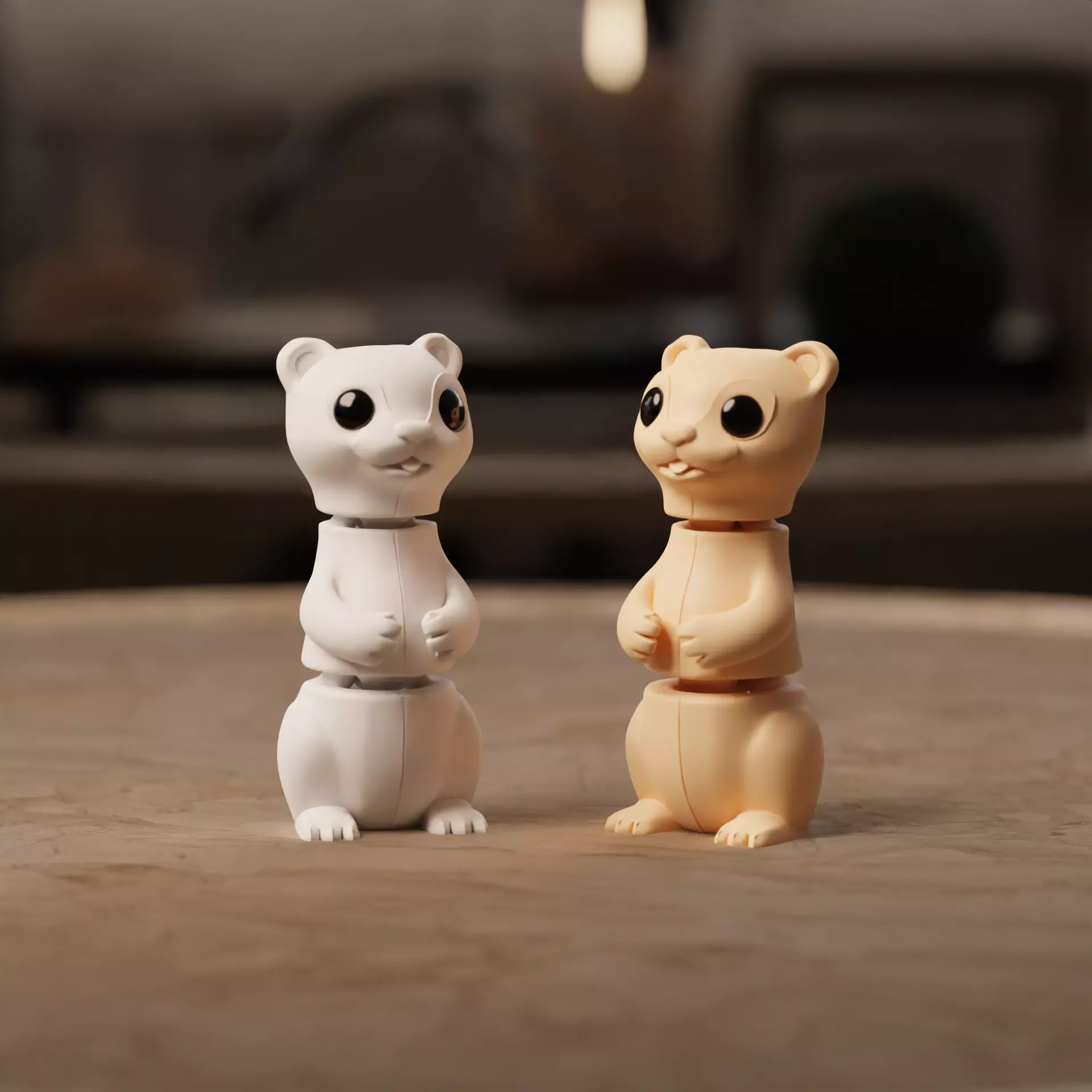 Ollie the Otter KEYCHAIN VERSION 3D print model_1