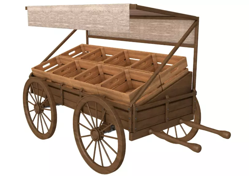 Medieval Market Stall collection 3D model_5