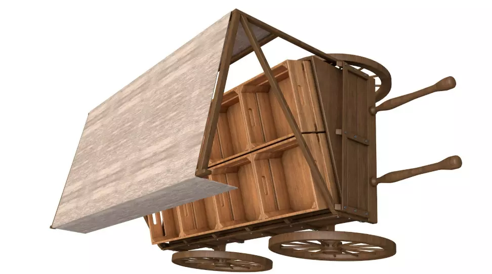 Medieval Market Stall collection 3D model_13