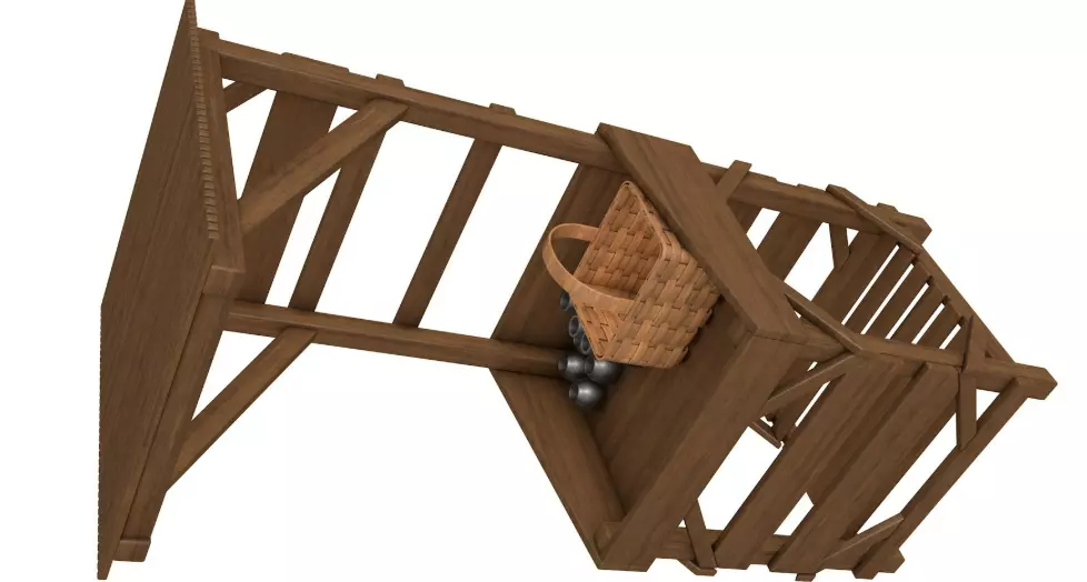 Medieval Market Stall collection 3D model_14