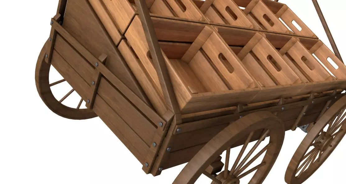 Medieval Market Stall collection 3D model_3