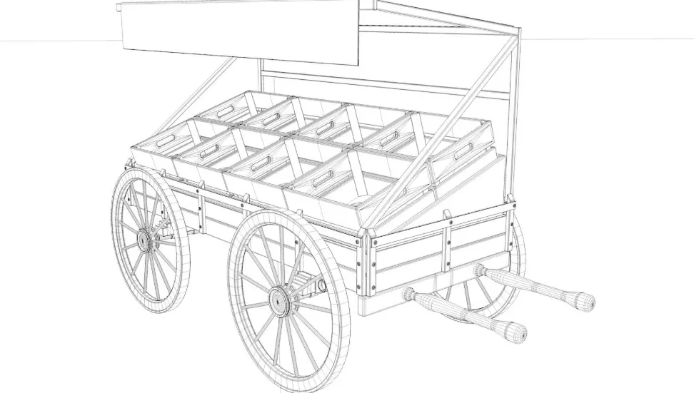 Medieval Market Stall collection 3D model_20