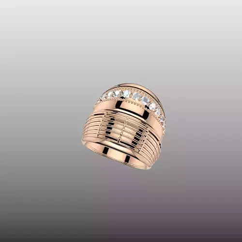 Designer Diamond Geometric Ring