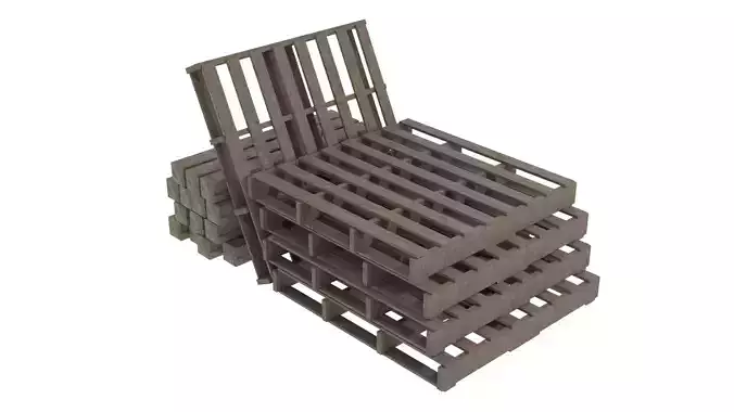 Wood Pallets 3D model