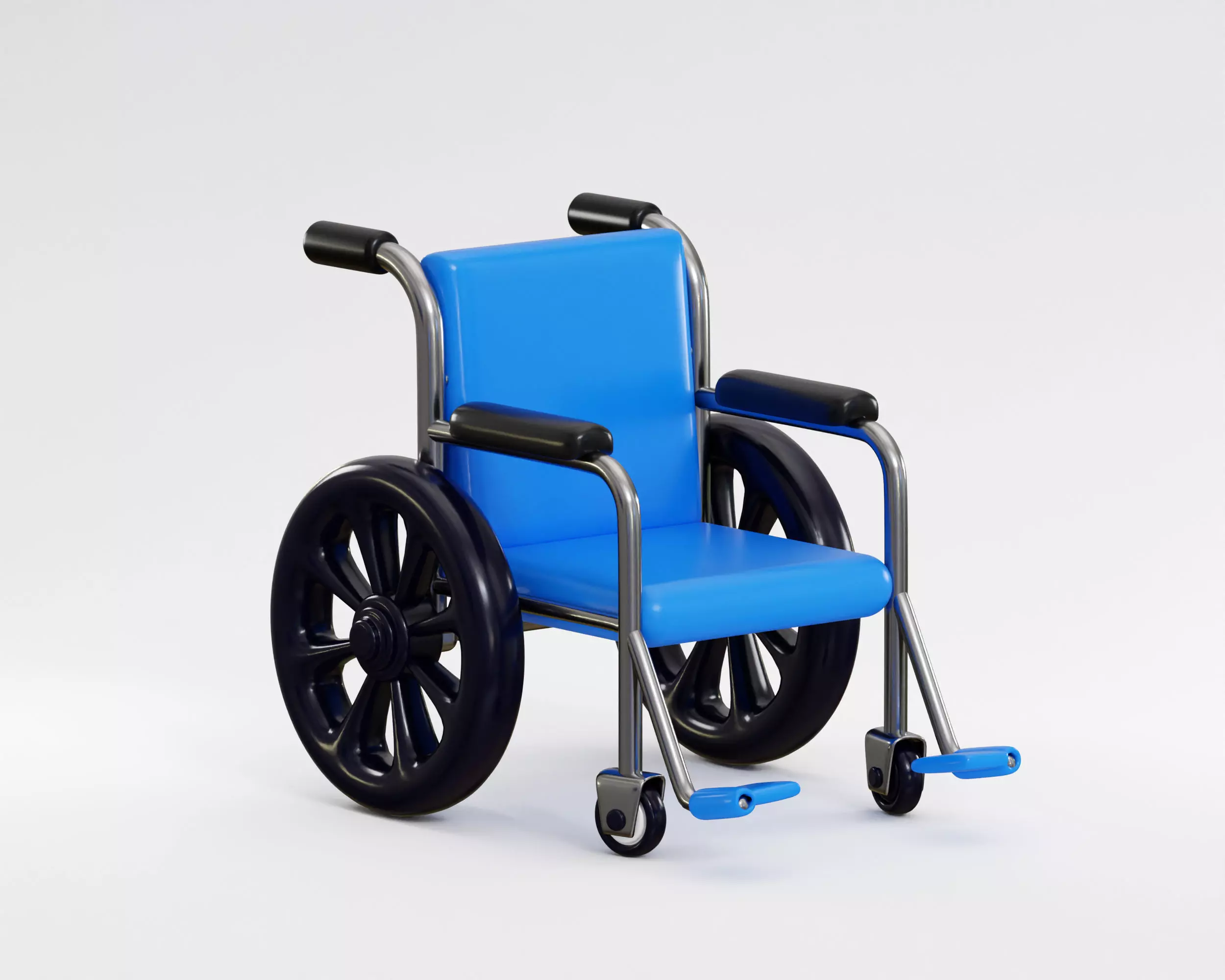 Cartoon Wheelchair Low-poly 3D model