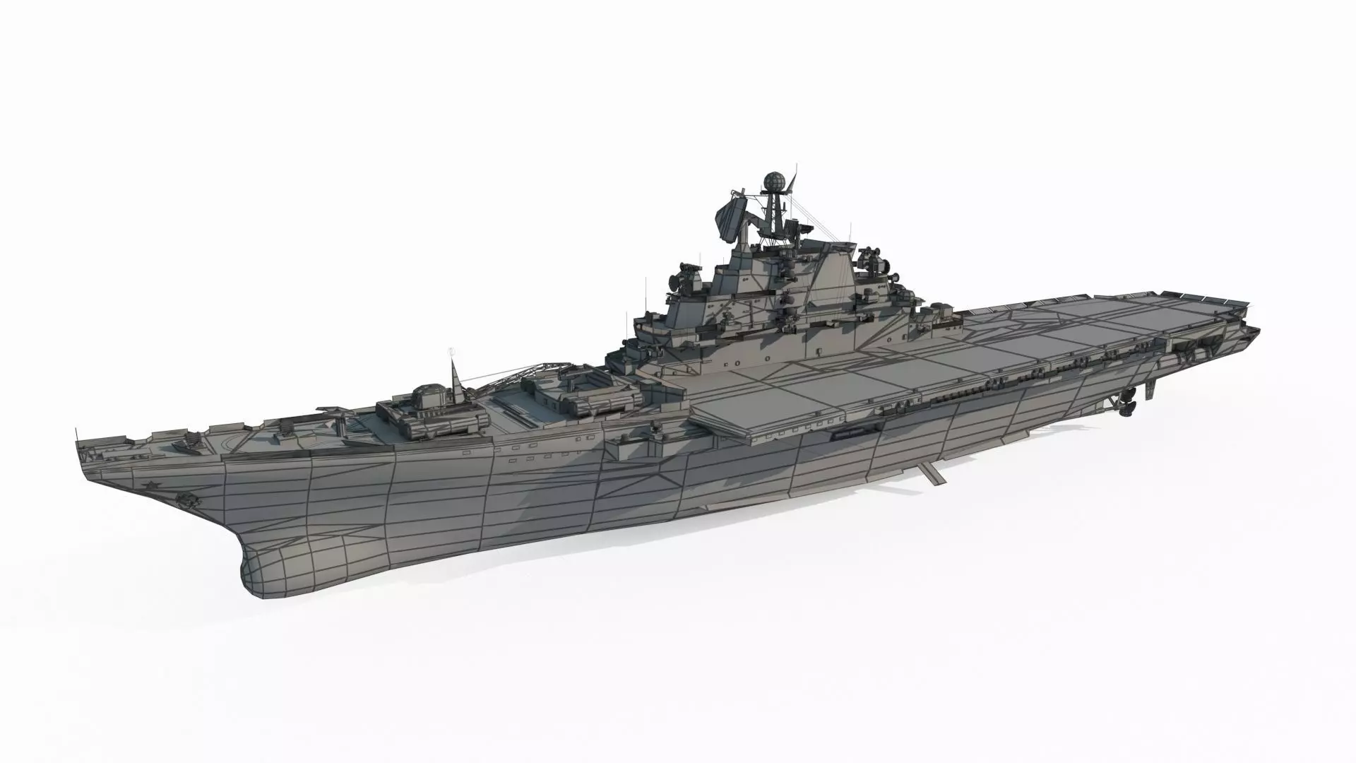 Modern Weapon Aircraft Carrier 3D model_7