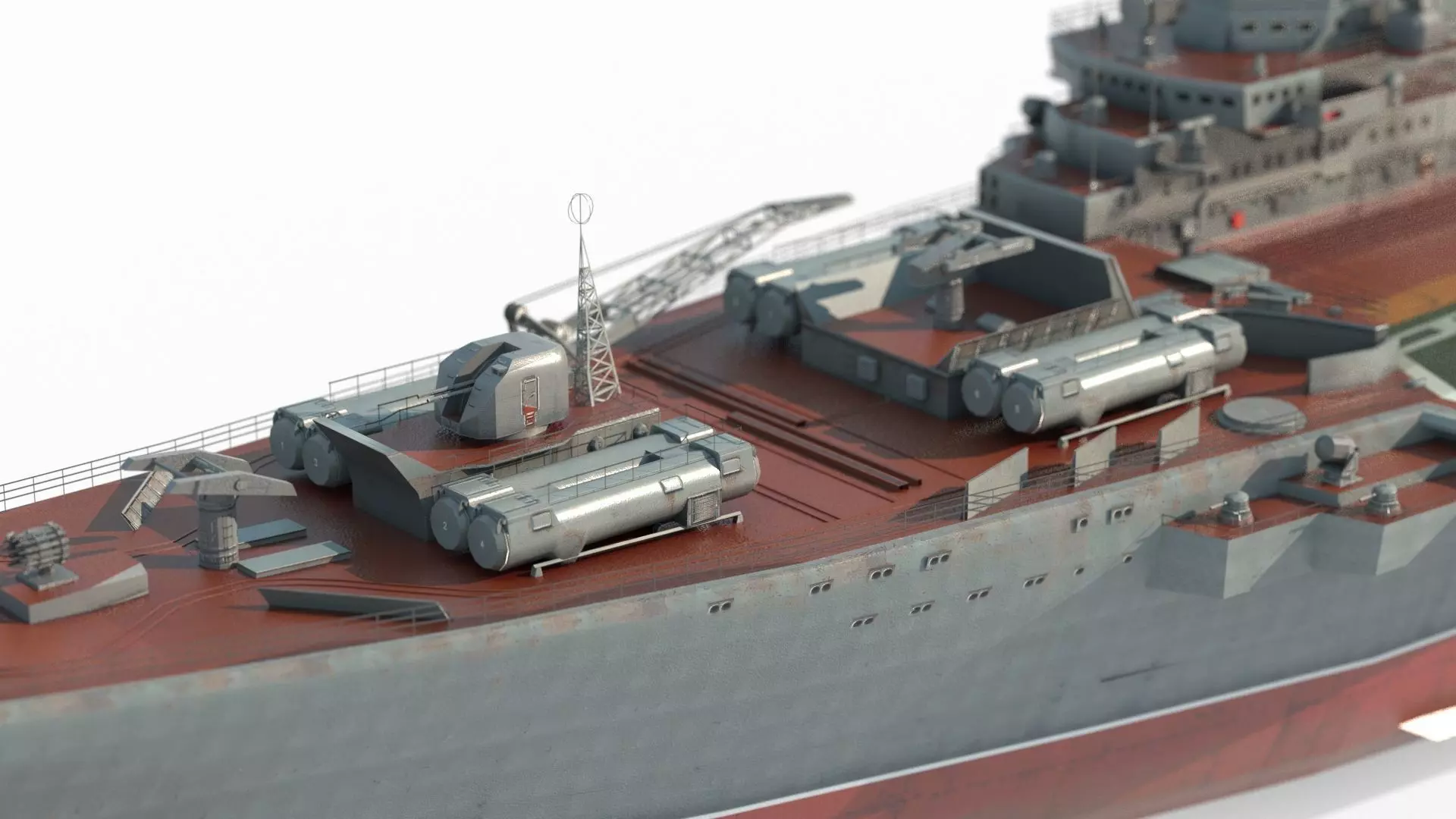 Modern Weapon Aircraft Carrier 3D model_10