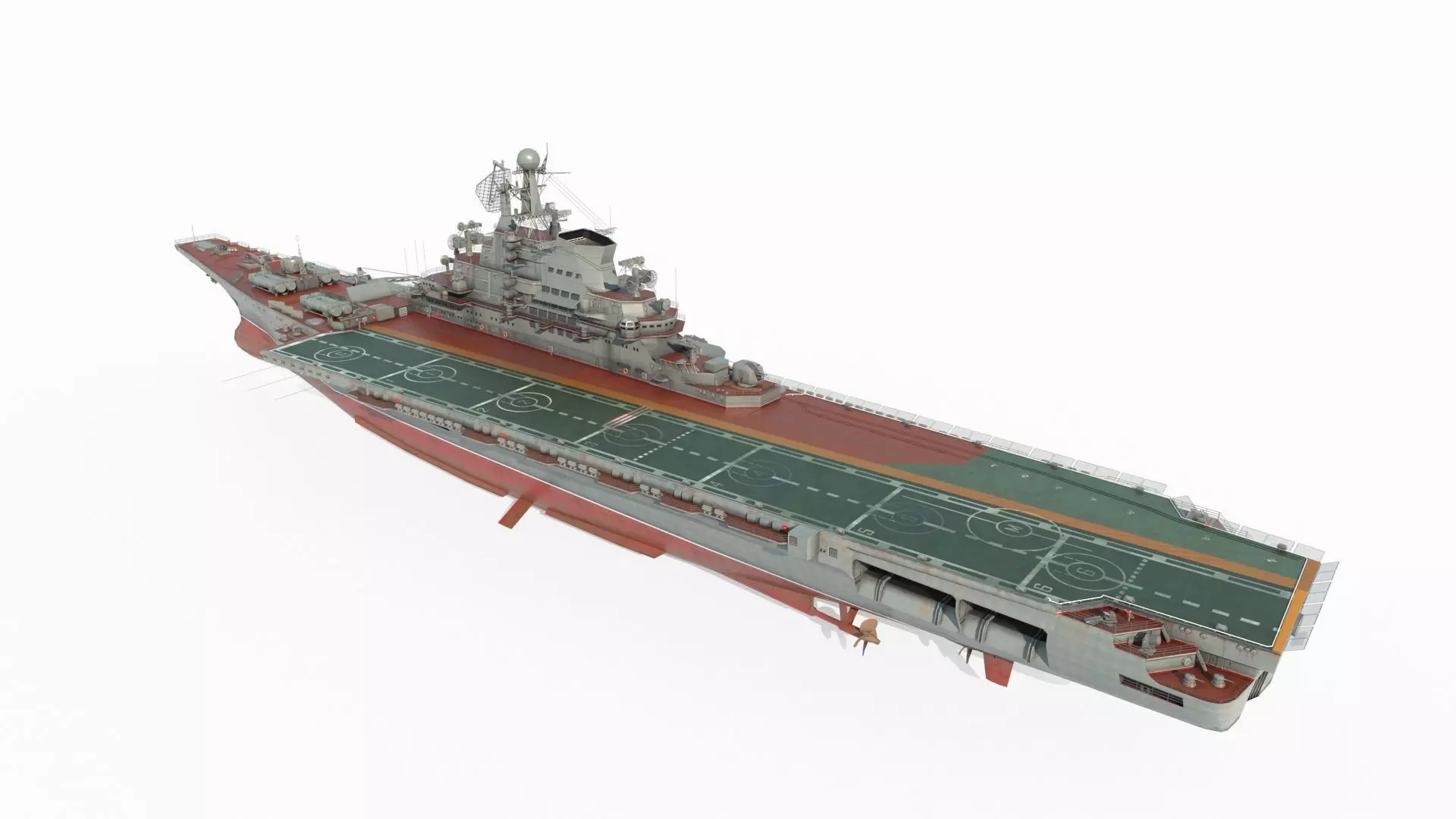 Modern Weapon Aircraft Carrier 3D model_4