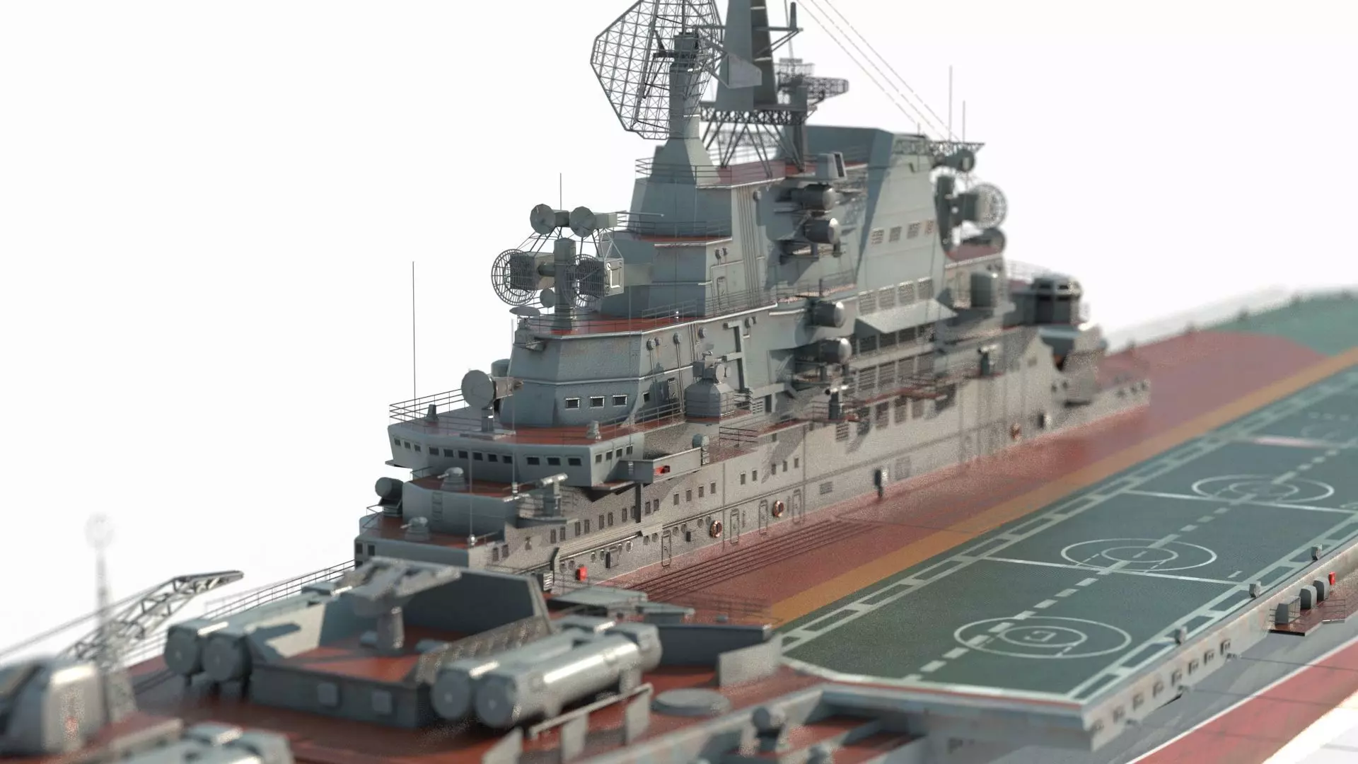 Modern Weapon Aircraft Carrier 3D model_9