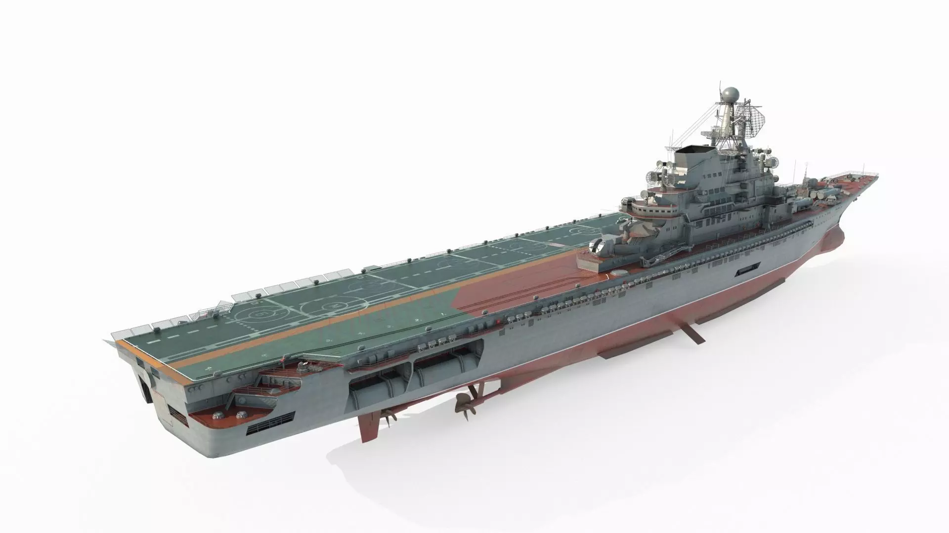 Modern Weapon Aircraft Carrier 3D model_6