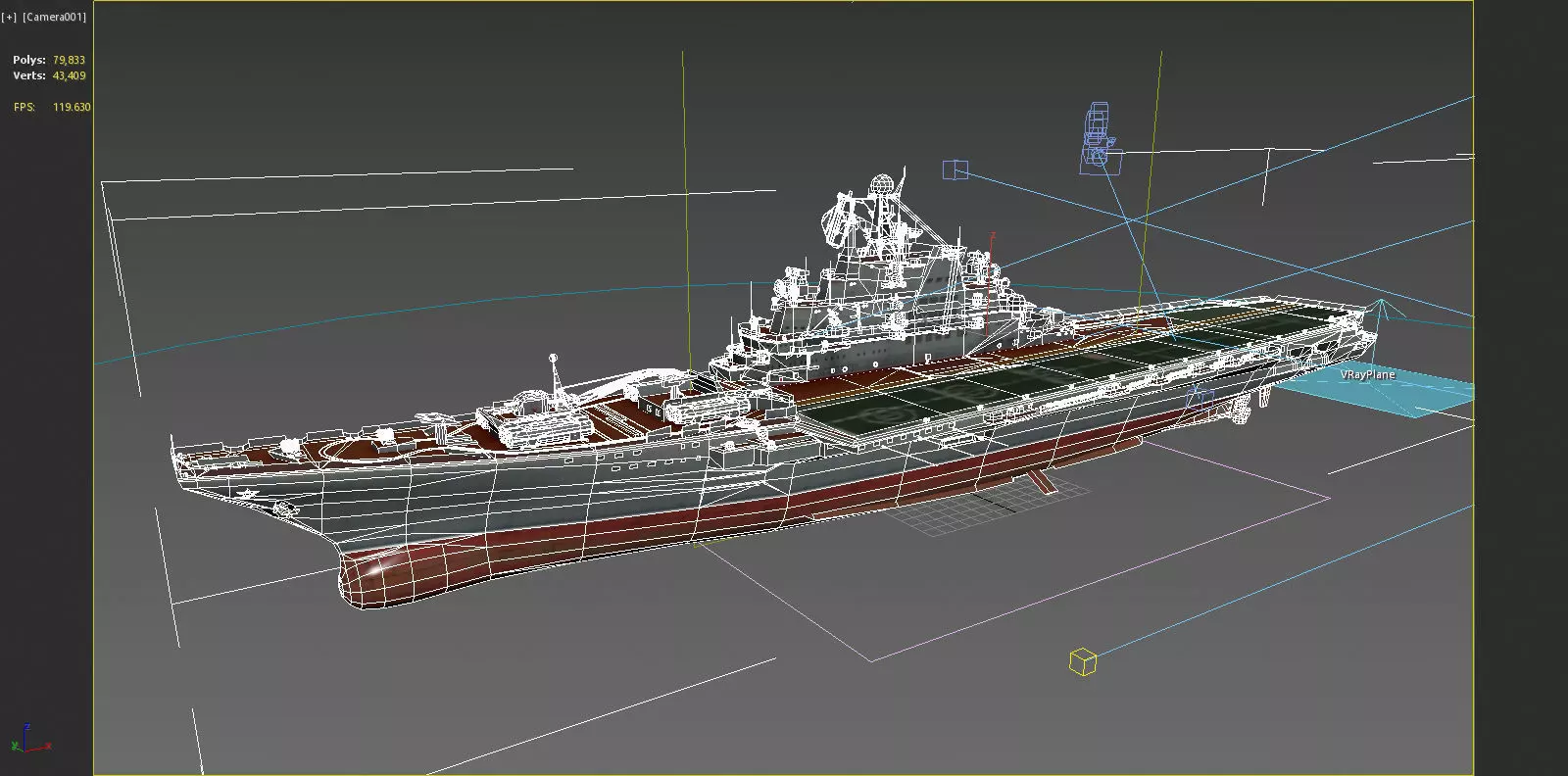 Modern Weapon Aircraft Carrier 3D model_8