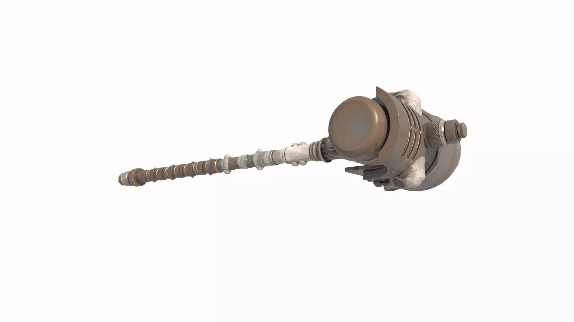Future wasteland style cold weapon hammer 3D model_1