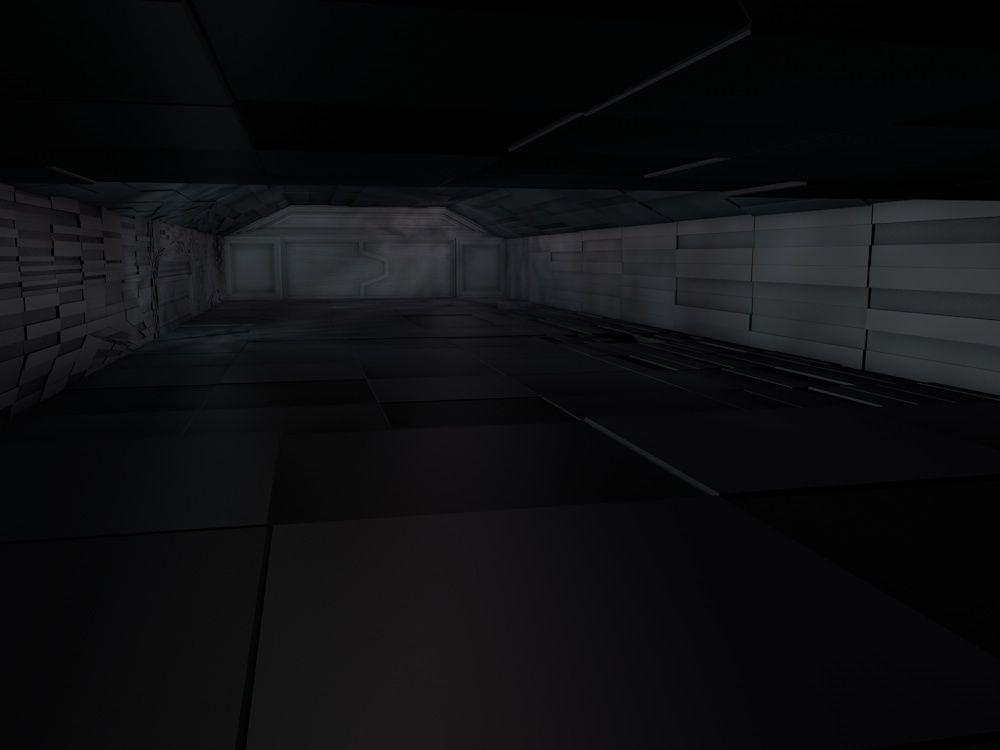 Space Hangar Ready to Render Low-poly 3D model_7