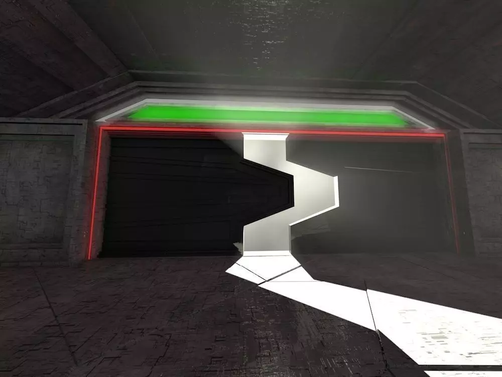 Space Hangar Ready to Render Low-poly 3D model_0