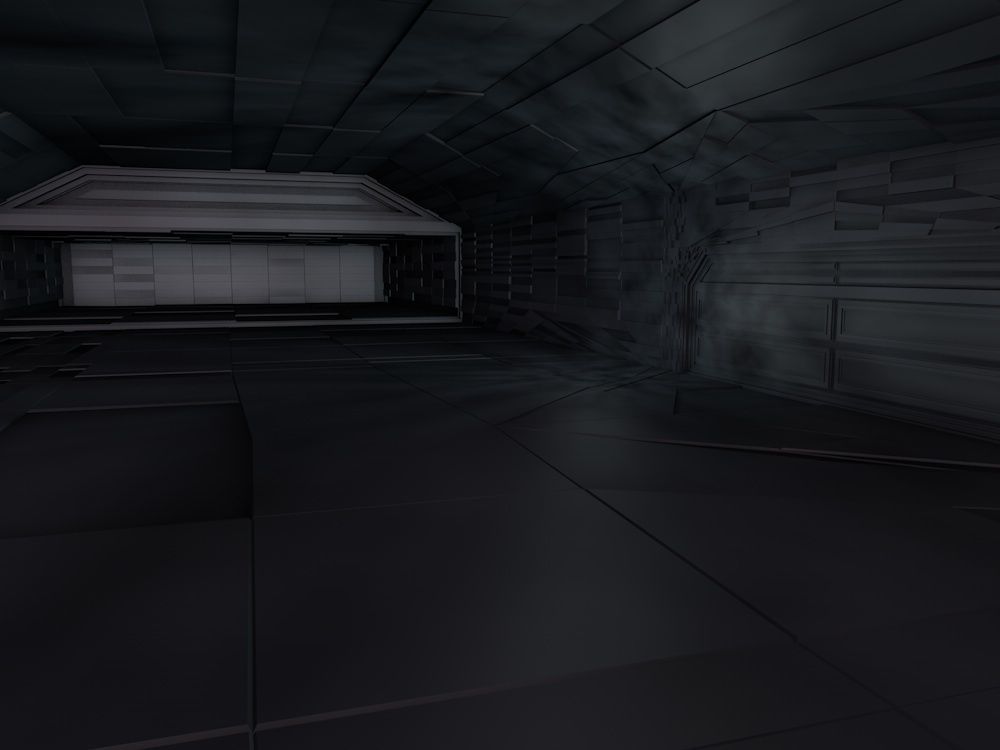 Space Hangar Ready to Render Low-poly 3D model_6