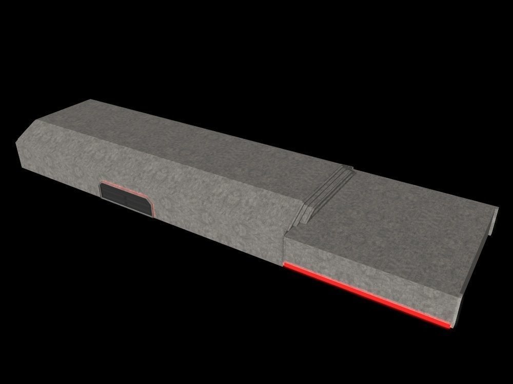 Space Hangar Ready to Render Low-poly 3D model_11