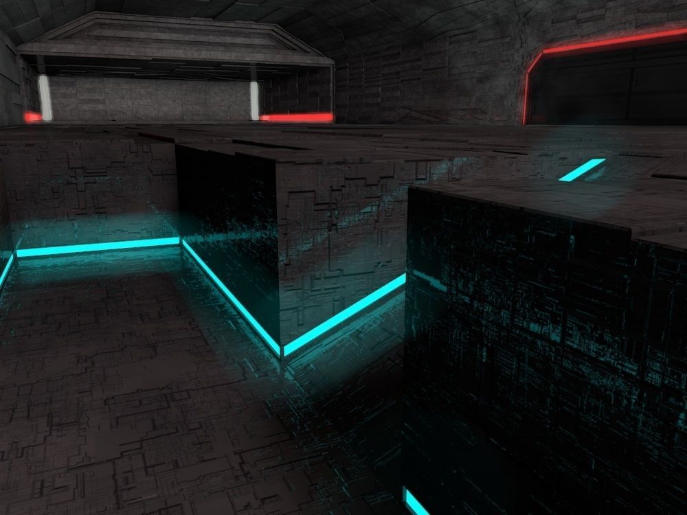 Space Hangar Ready to Render Low-poly 3D model_1