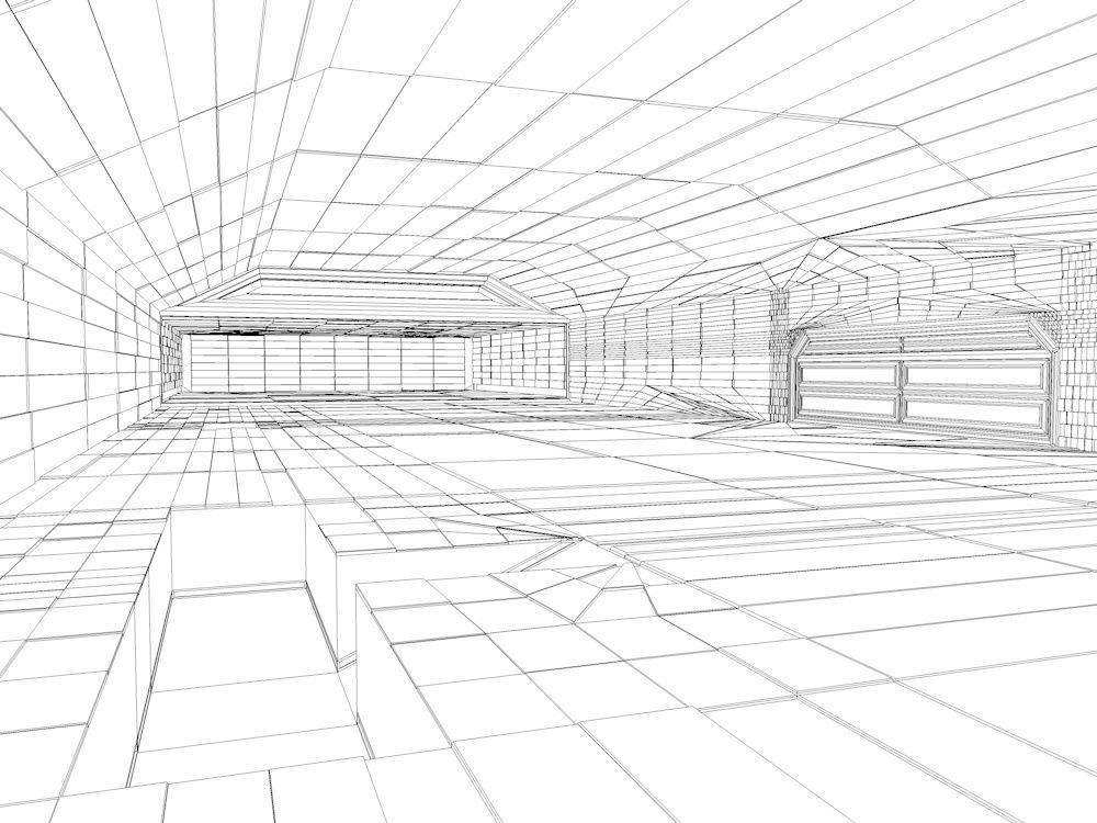 Space Hangar Ready to Render Low-poly 3D model_12