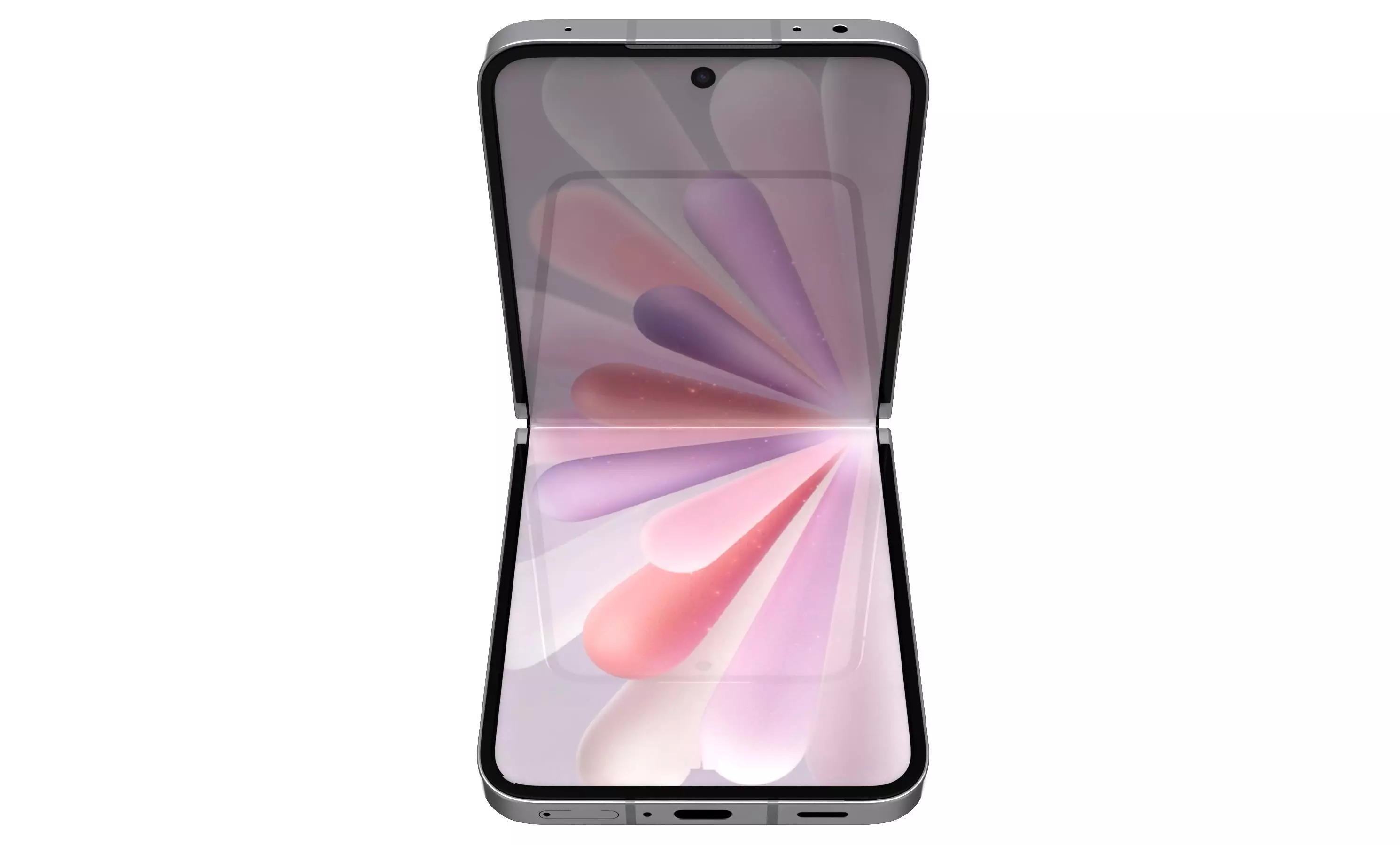 Honor Magic V Flip 2 Gray 3D model_3