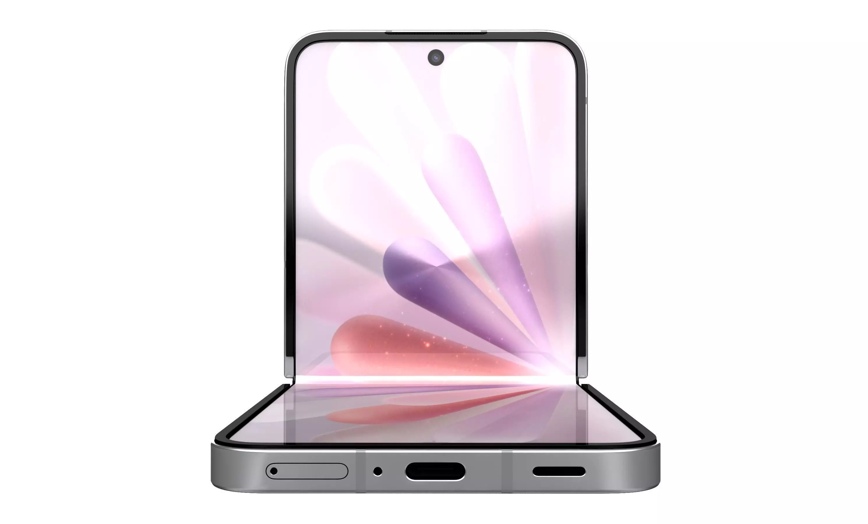 Honor Magic V Flip 2 Gray 3D model_2