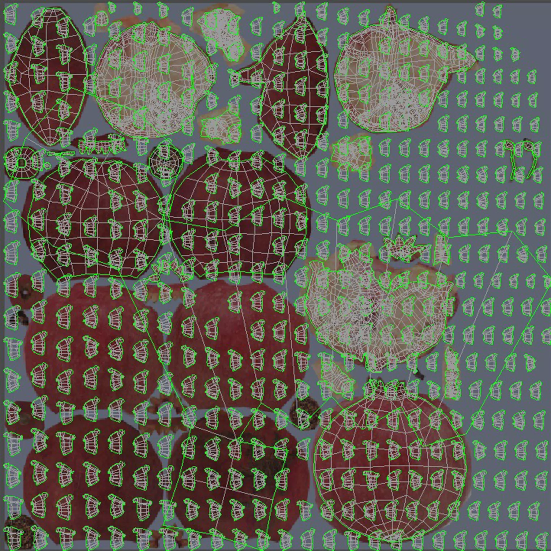 Pomegranate Low-poly 3D model_6