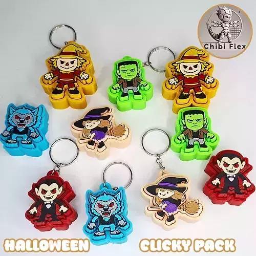Halloween Clicky Pack - Clicker Fidget 3D print model