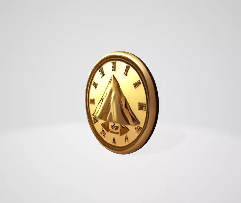 3D Coin Design with Mountain  3D model_3