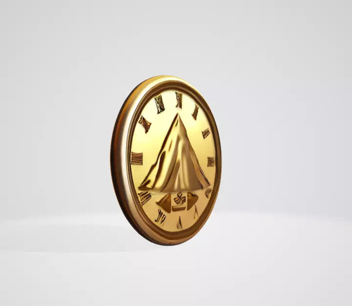 3D Coin Design with Mountain  3D model_11