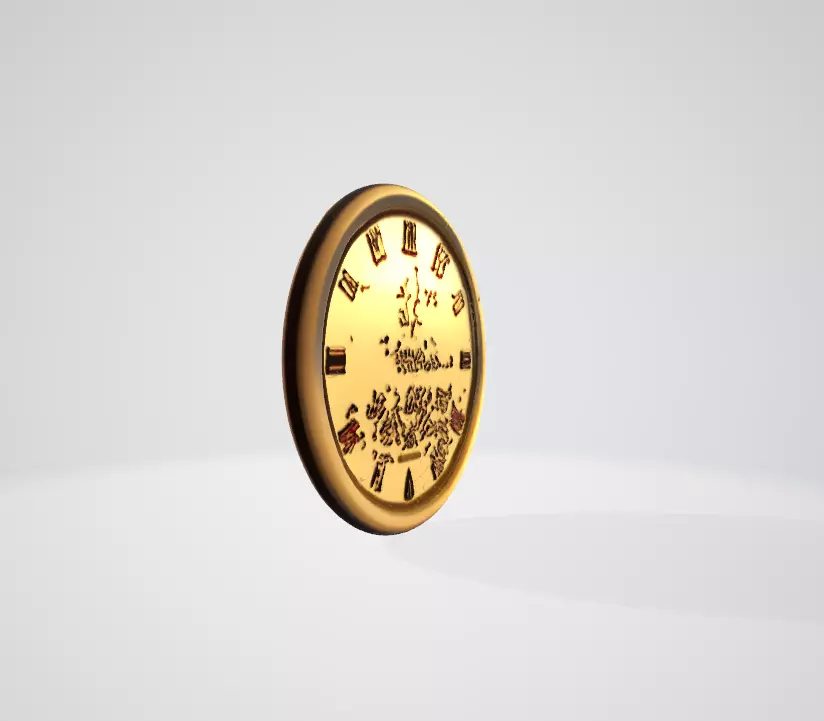 3D Coin Design with Mountain  3D model_6