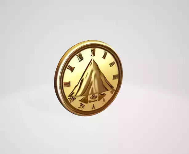 3D Coin Design with Mountain  3D model