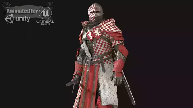Knight1 Remaster Low-poly 3D model