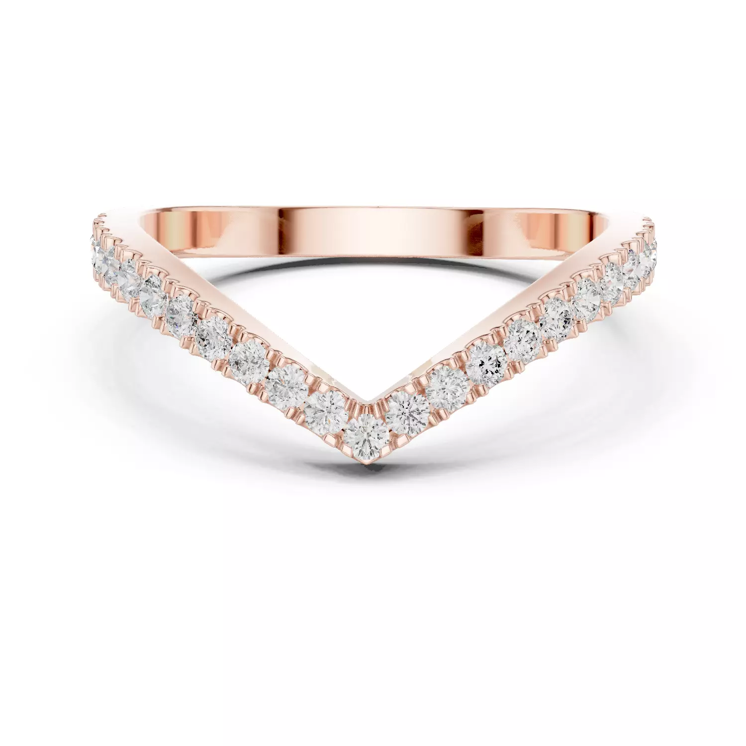 V Shape Chevron Curve Round Cut Wedding Band 3DM STL Video 3D print model_0