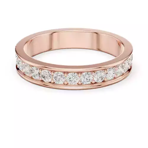2mm Round Cut Diamond Full Eternity Wedding Band 3DM STL Video 3D print model
